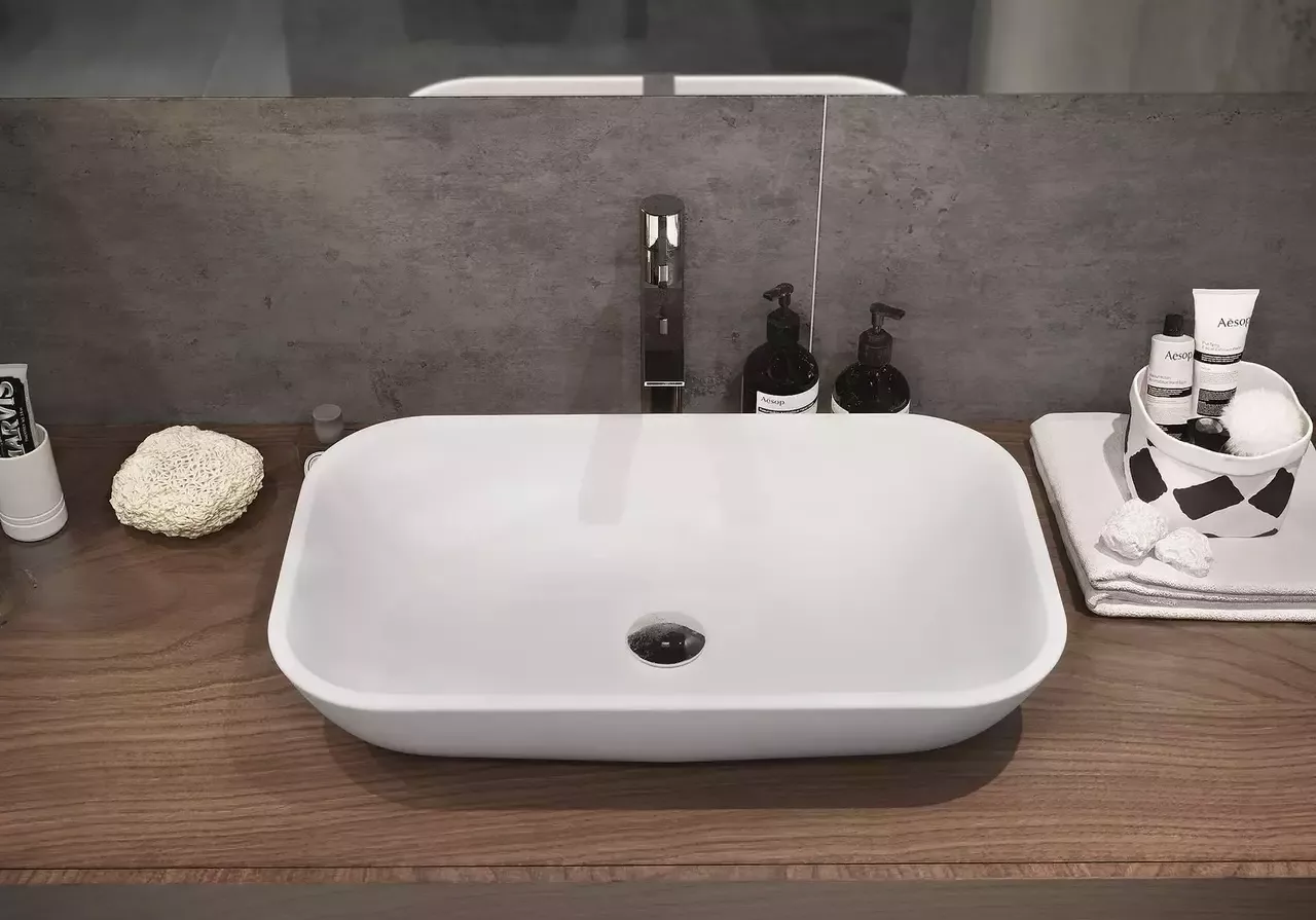 Тумба подвесная 1Marka Delta 80П с раковиной Infinity 60, 1 дверь, мята софт