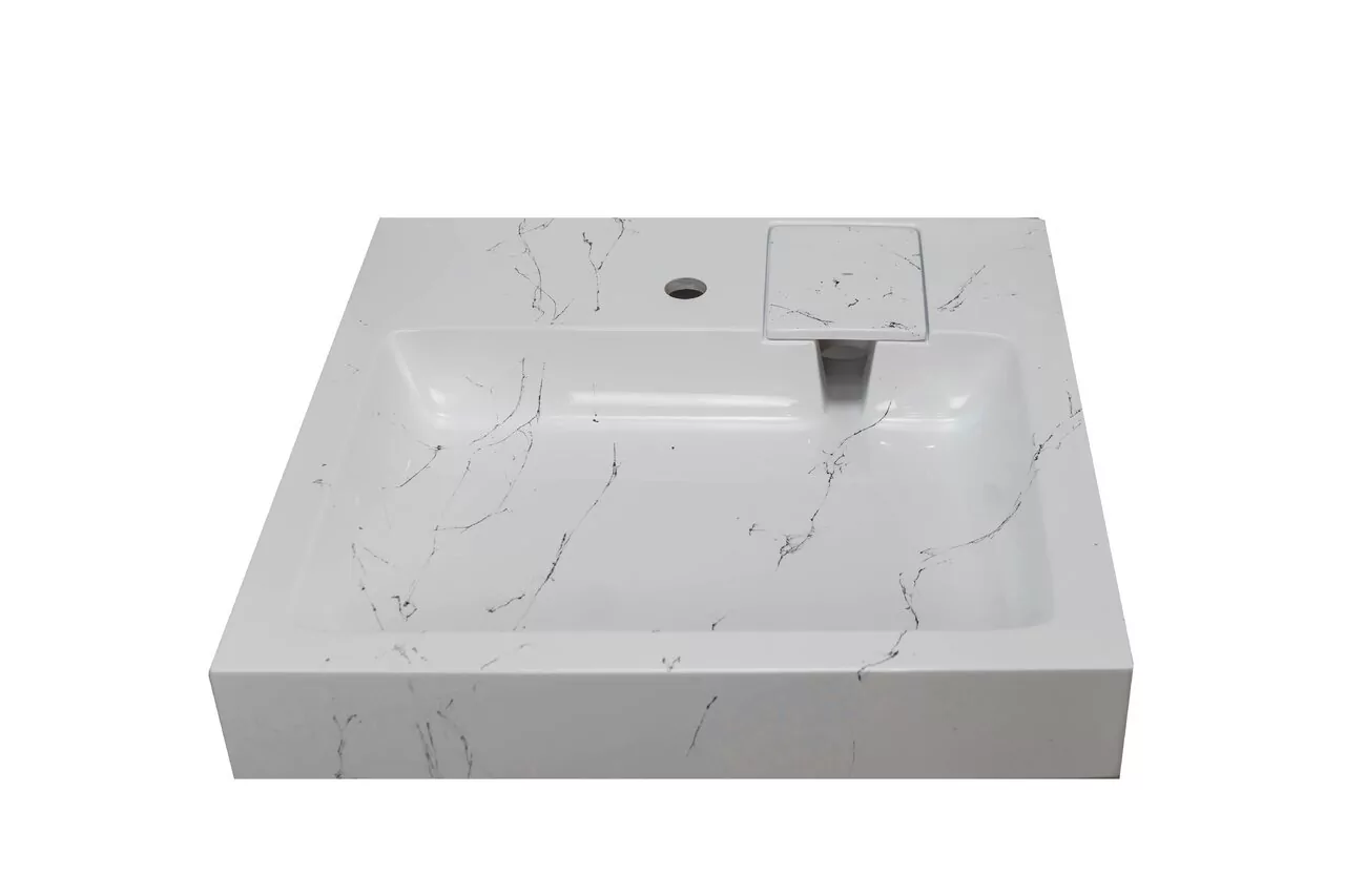 Раковина Stella Polar Солярис 60х50 белый мрамор