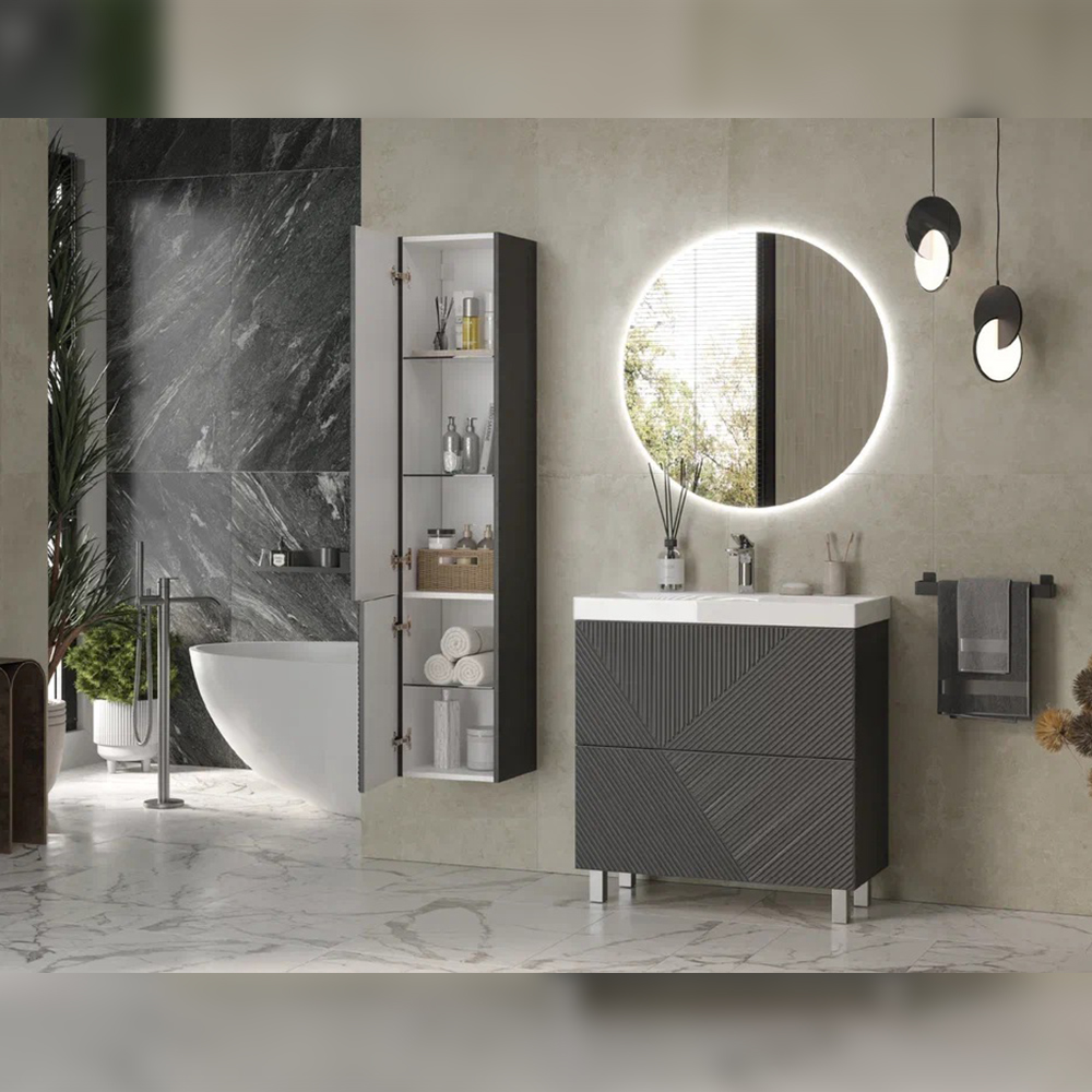 Пенал Velvex Edge 35 см, графит