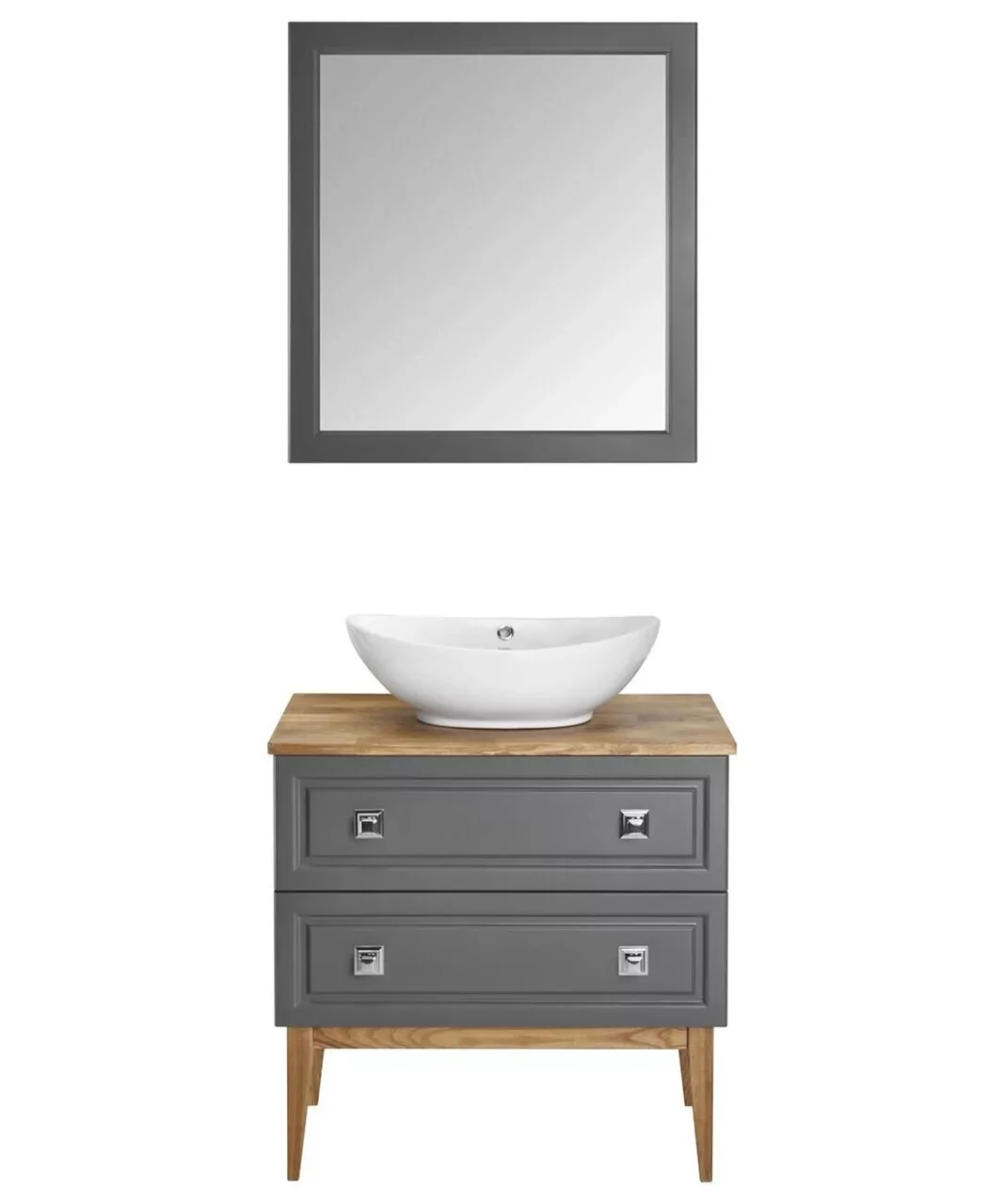 Зеркало ASB Woodline Каталина 80 серый