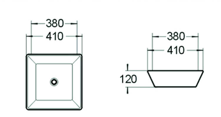 Раковина SantiLine SL-1004 накладная, белая