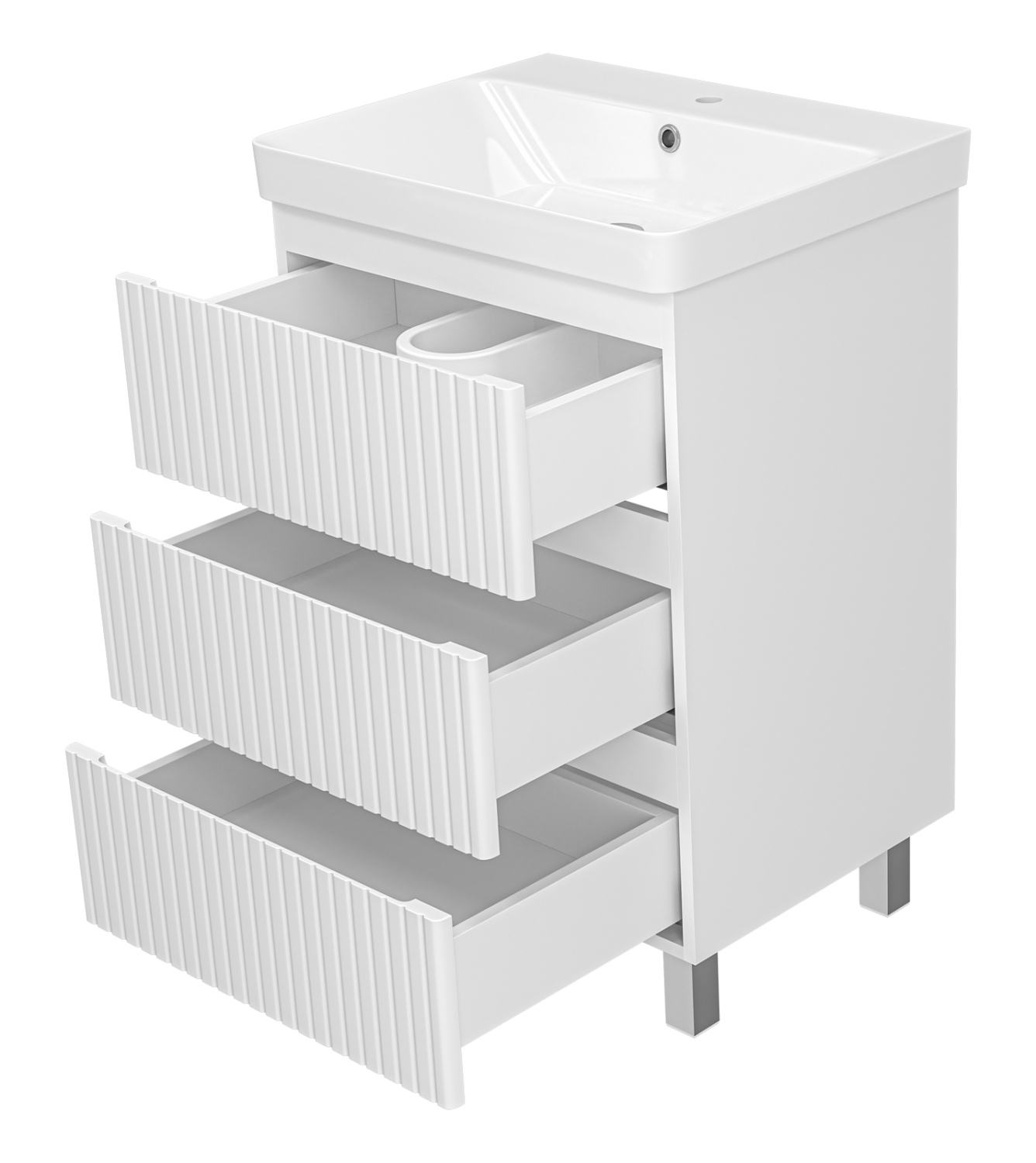 Тумба с раковиной Brevita Victory 60 напольная, белый