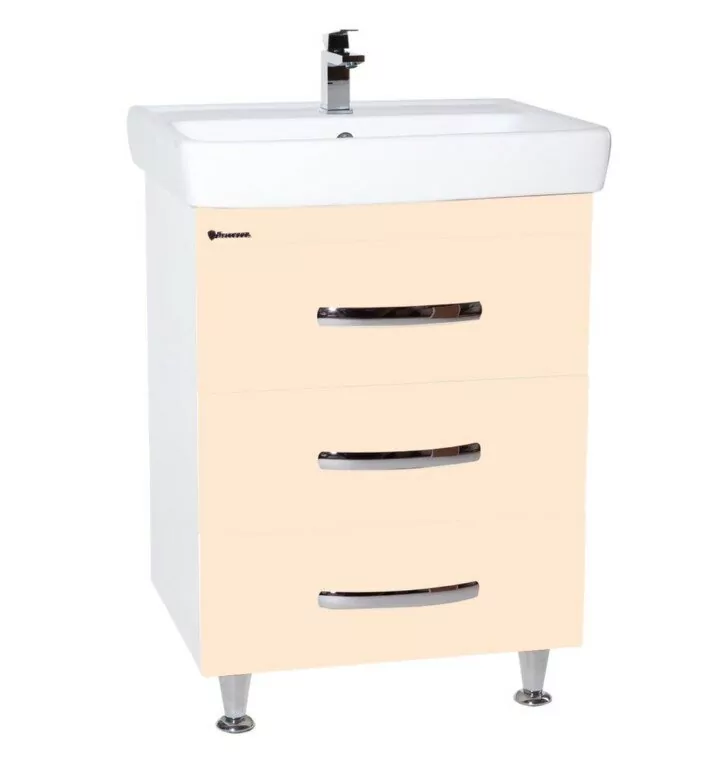 Мебель для ванной Bellezza Рокко 60 комплект, напольный, бежевая