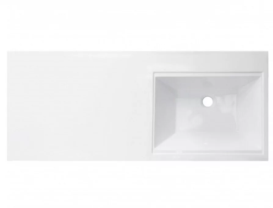 Тумба напольная Style Line Даллас 115 Люкс Plus ПВХ с раковиной Даллас 115 под стиральную машину, правая, белая