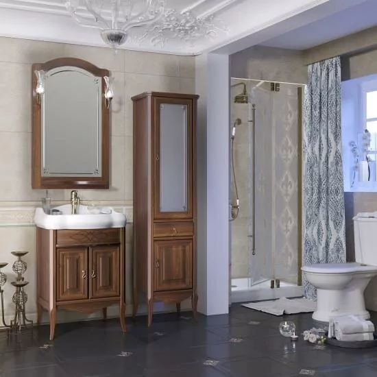 Зеркало Opadiris Лоренцо 60 свет, светлый орех