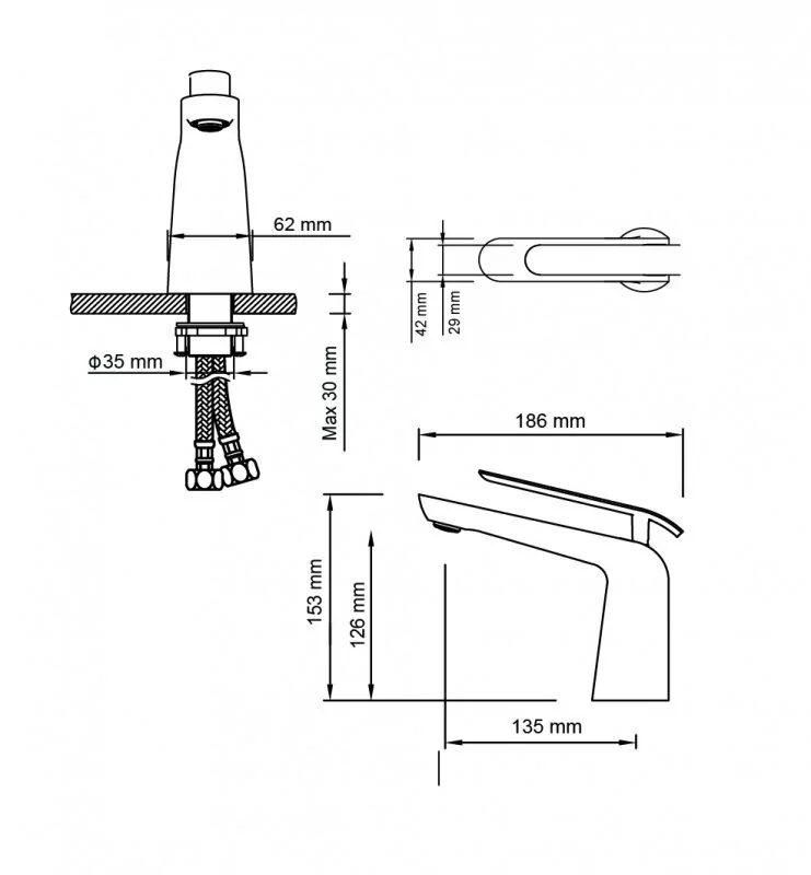 Смеситель для раковины Timo Olivia 3261/03F черный матовый