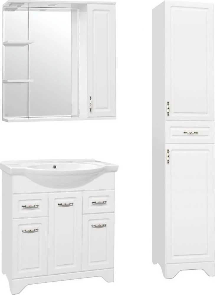 Тумба с раковиной Style Line Олеандр-2 75 напольная, белая от магазина Vanna-Vanna.ru!