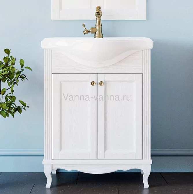 Мебель для ванной ValenHouse Эллина 65 комплект, напольный, белый, бронза