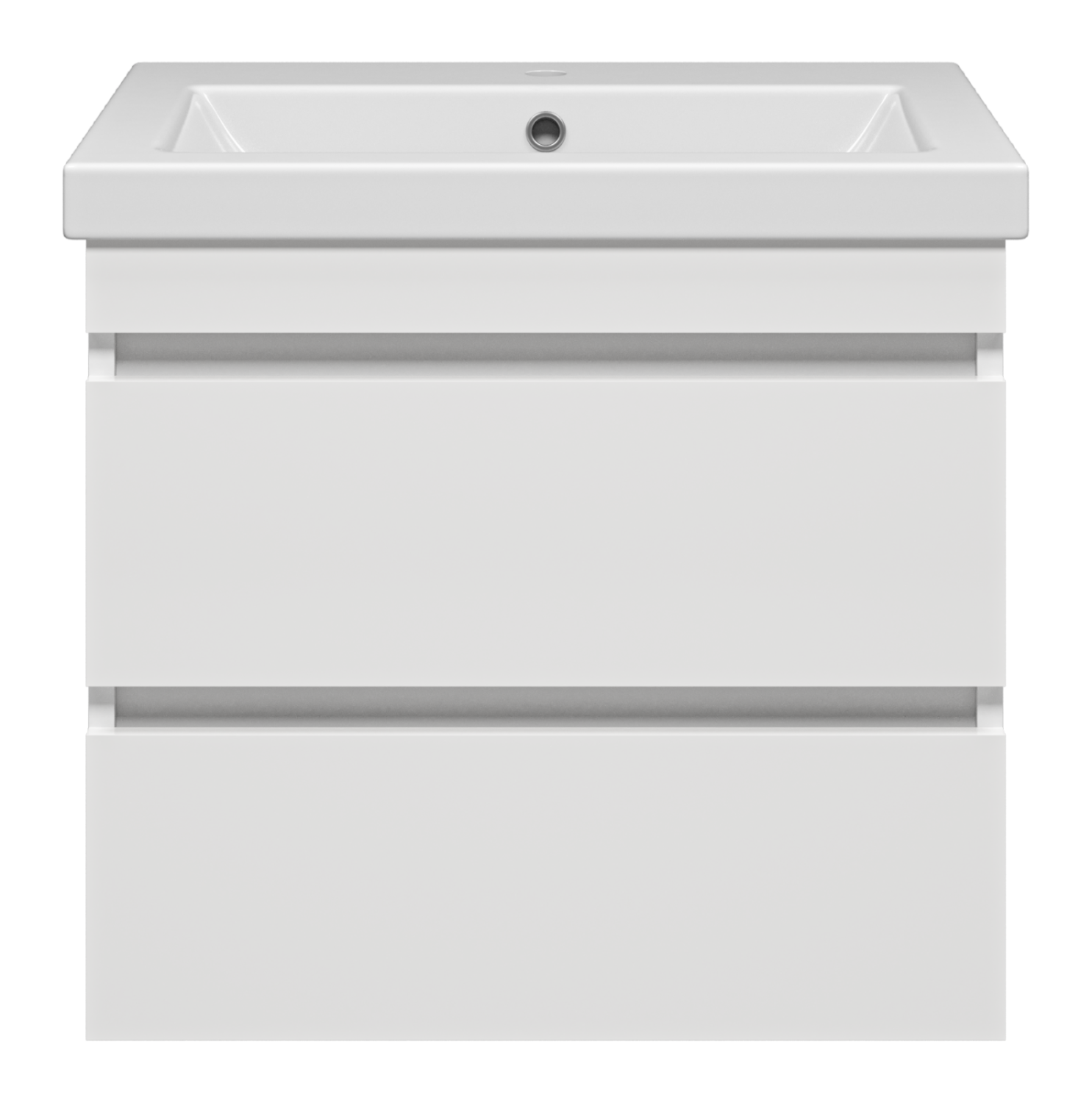 Тумба с раковиной Misty Енисей 60 подвесная, белый