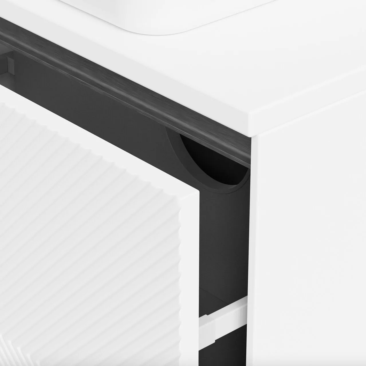 Тумба подвесная Vod-ok Соло 80 с раковиной Олимпия 560, белый + 7 цветов от магазина Vanna-Vanna.ru!