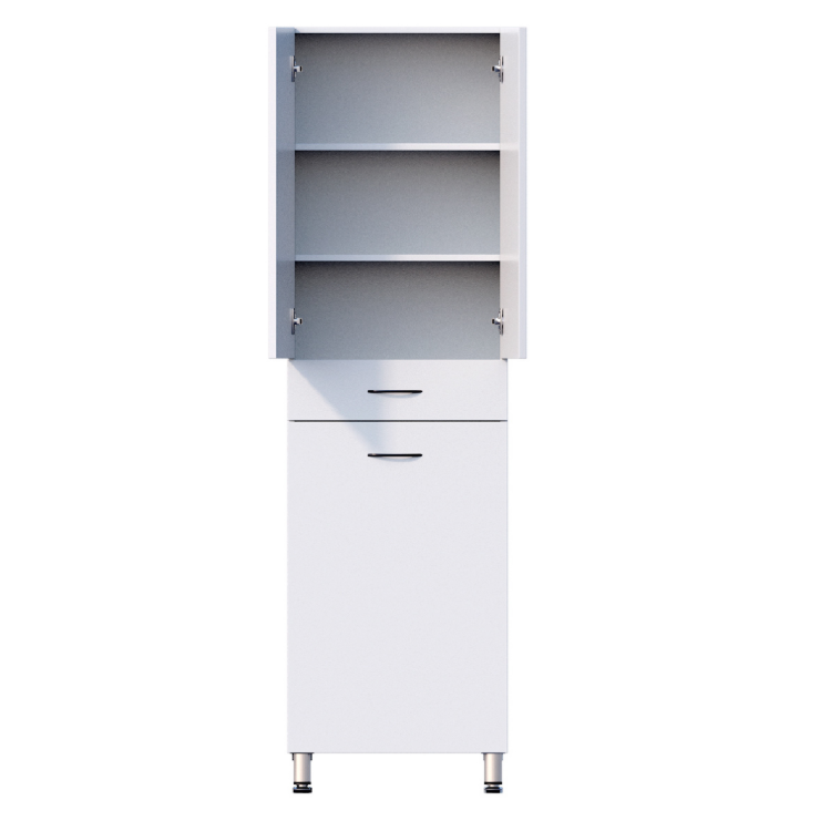 Пенал Onika Модерн 60 напольный, белый, с бельевой корзиной