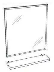 Зеркало Corozo Мирэль 60 белый