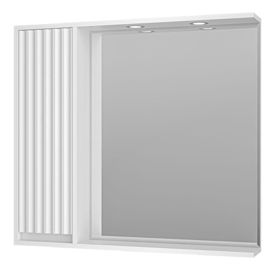 Зеркало с шкафчиком Brevita Balaton 90 L, белый