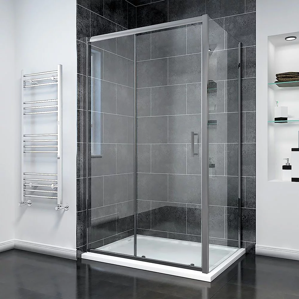 Душевой угол Veconi Rovigo RV-055GM, 1000х800х1950, оружейная сталь, прозрачное стекло