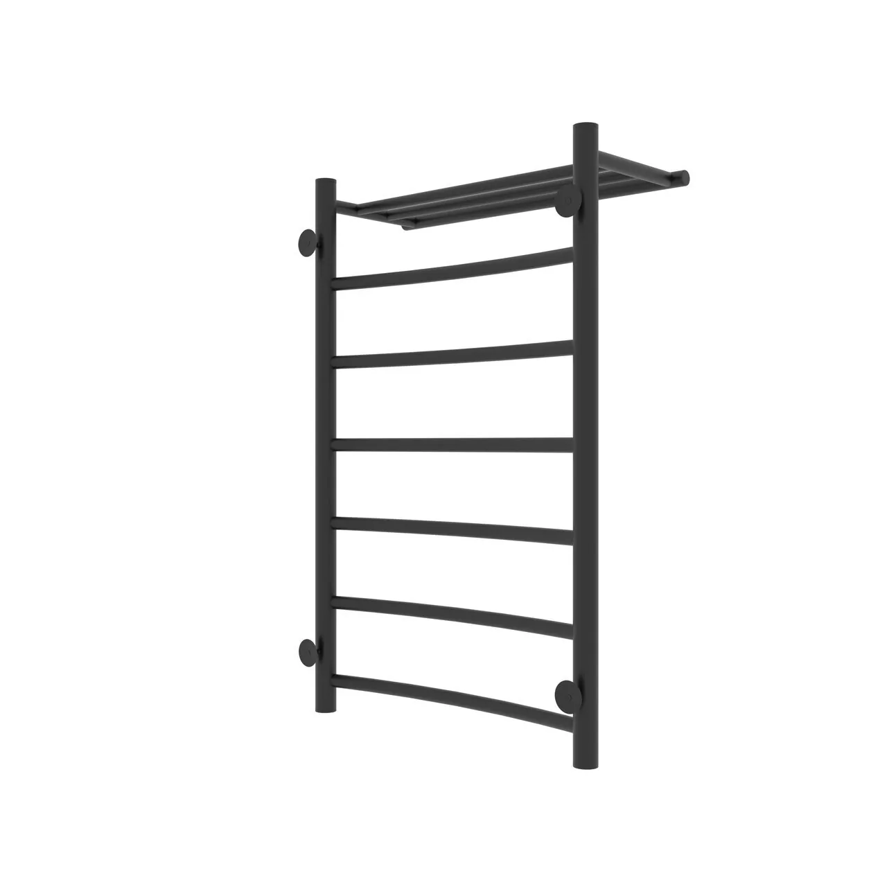 Полотенцесушитель водяной Laris Классик П7 500х800 с полкой, черный матовый