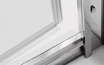 Душевая дверь WasserKraft Berkel 48P27 80 в нишу, распашная, прозрачное стекло, хром