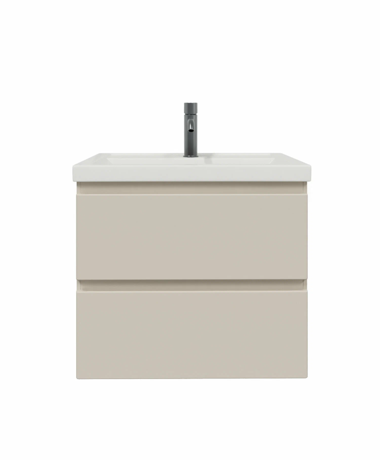 Тумба подвесная SanStar Riana 50 с раковиной Moduo 50, cappuccino