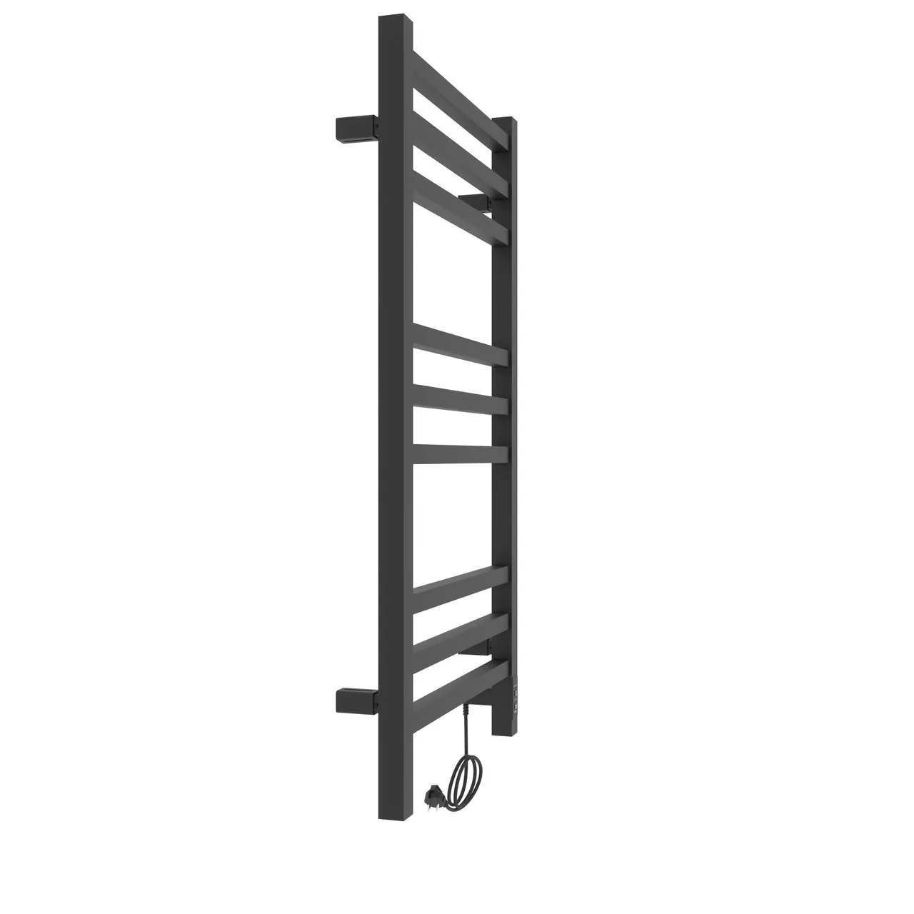 Полотенцесушитель электрический Laris Астор ЧКЧ П9 350х700 с терморегулятором, правый, черный матовый