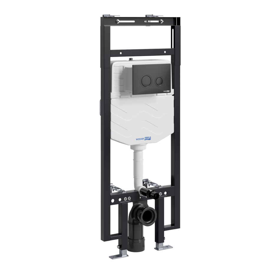 Инсталляция WasserKraft Dinkel 58TLT.010.ME.MB01 для подвесного унитаза, с кнопкой