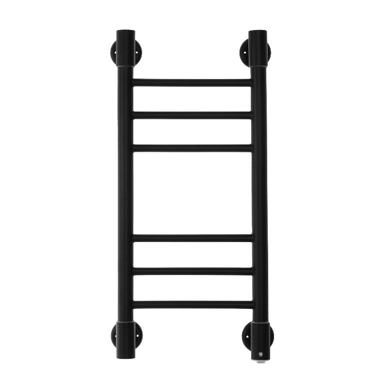 Полотенцесушитель электрический Energy Ergo2 P 650x300 черный матовый, лесенка прямая, узкий, скрытый/наружный монтаж