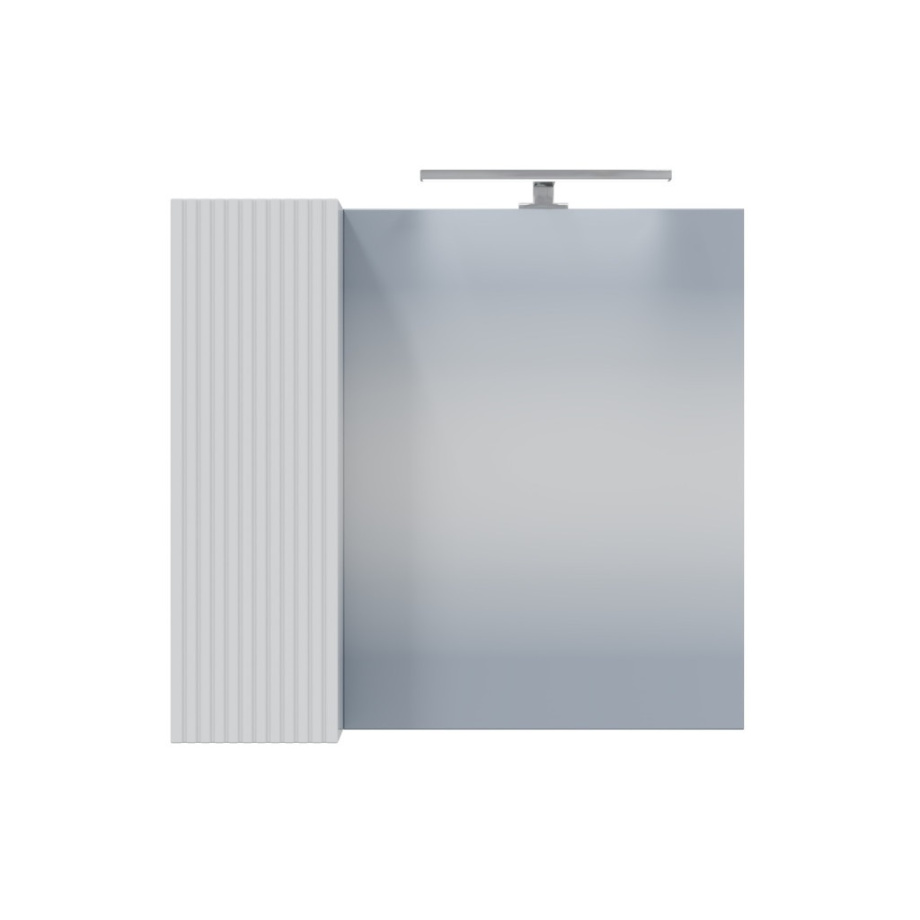 Зеркало с шкафчиком Санта Альтаир 70 L свет, белый