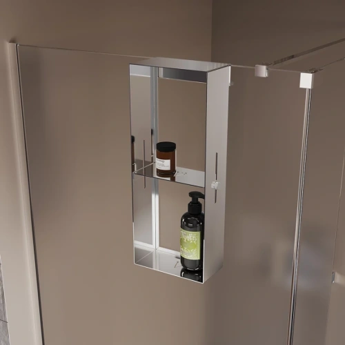 Полка для душевого ограждения Veconi Grange, 508x102x204, полированная сталь от магазина Vanna-Vanna.ru!