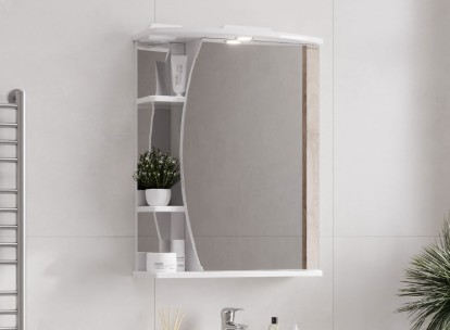 Зеркало-шкаф Onika Луна 55.01 R свет, белый