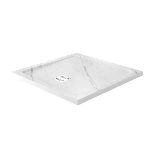 Поддон для душа WasserKraft Rhin 44T03 90х90 квадратный, из искусственного камня, белый мрамор от магазина Vanna-Vanna.ru!