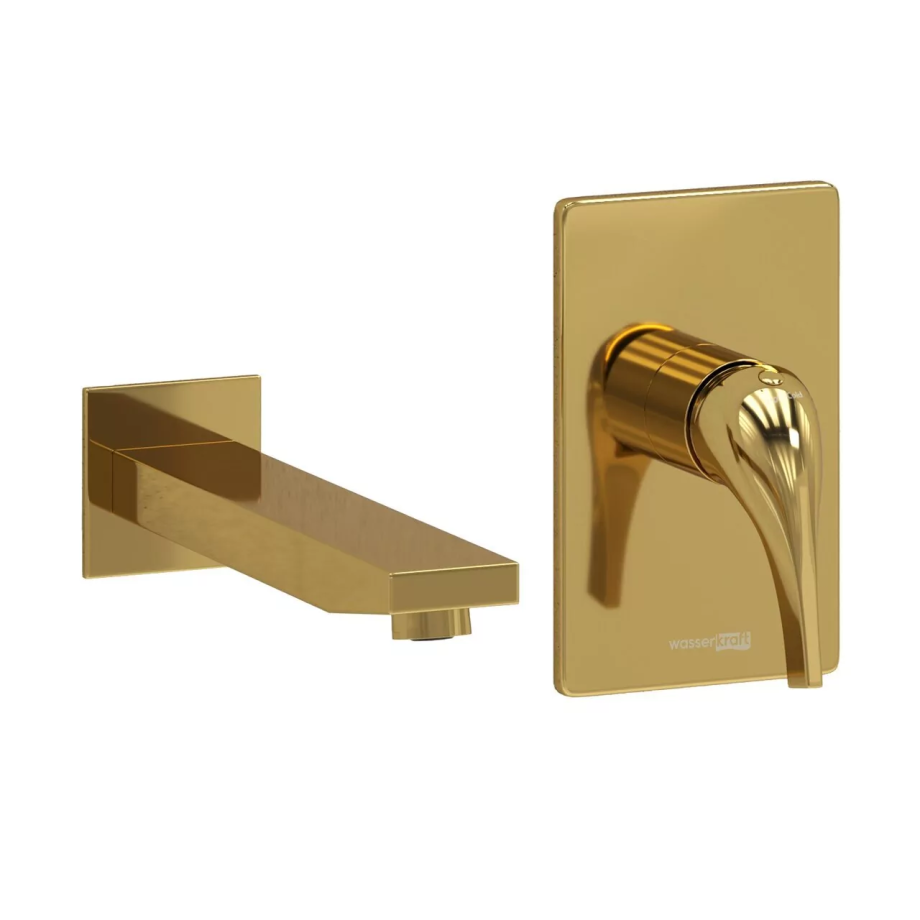 Смеситель для раковины WasserKraft Sauer A71573 глянцевое золото