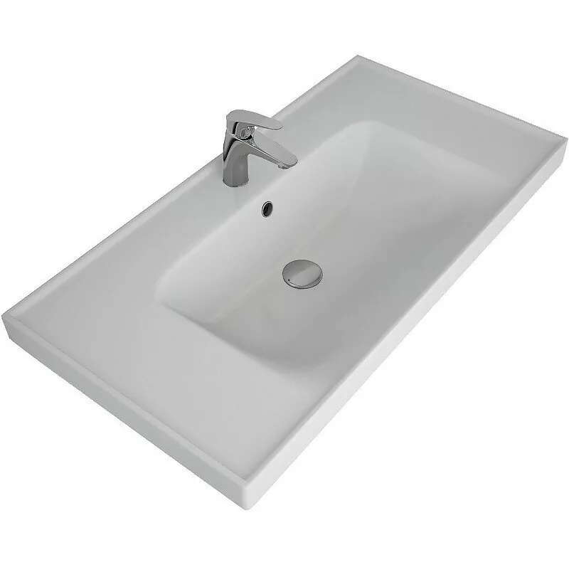 Тумба c раковиной Bellezza Грейс 90 напольная, с 2 ящиками, скала серая