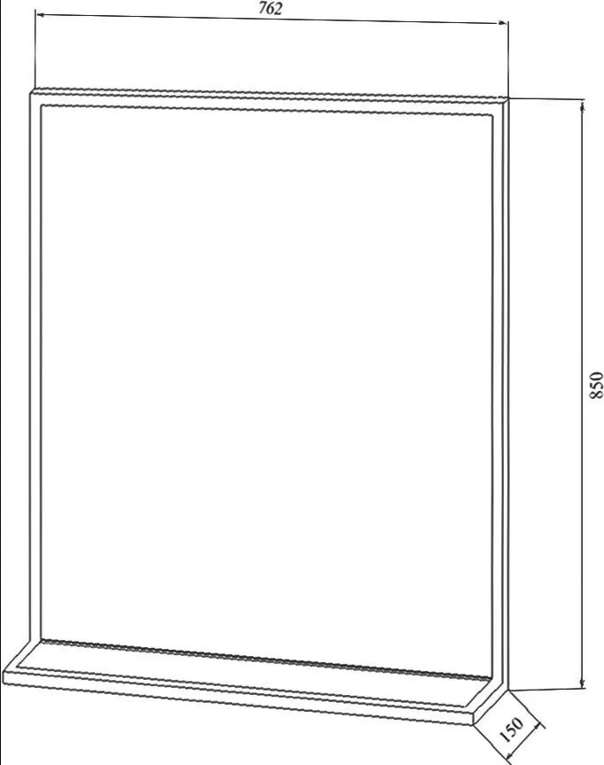 Зеркало Sanflor Норд 80 белый, черный муар