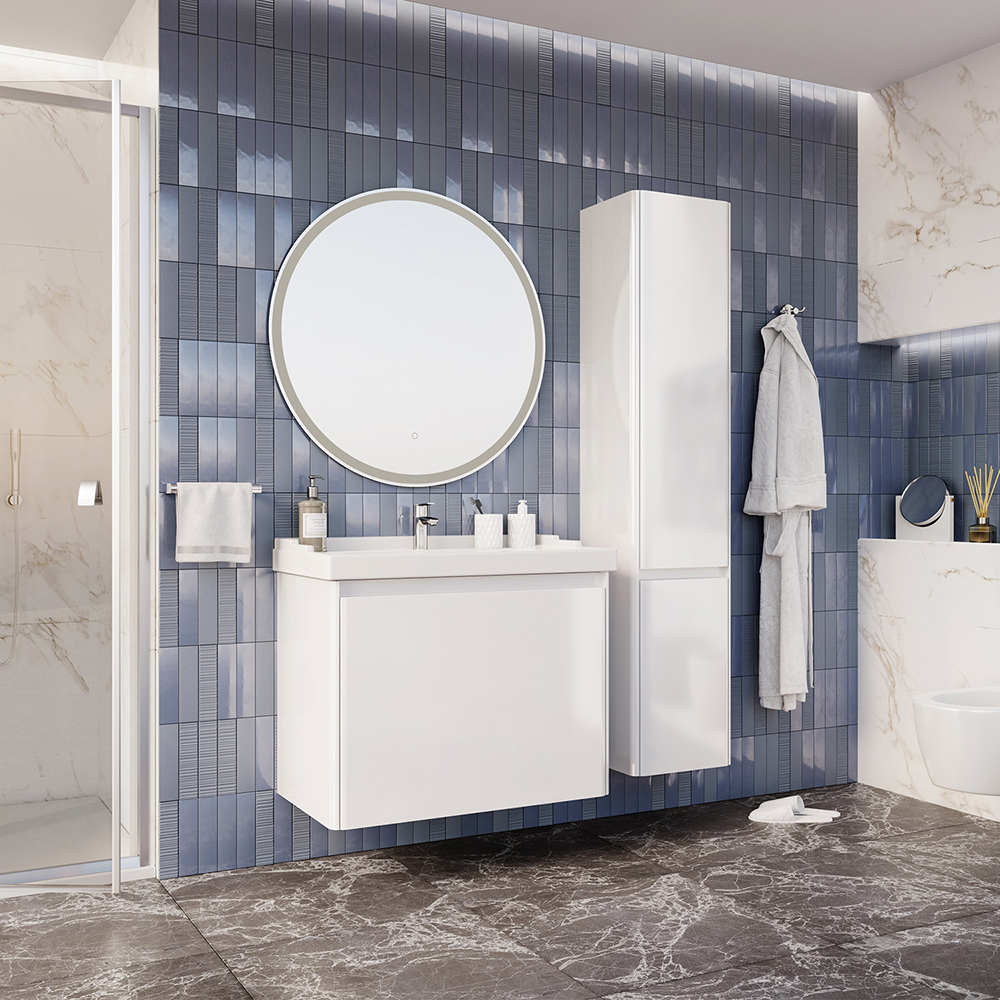 Мебель для ванной Асб-мебель Бьянка 80 комплект, подвесной, белый