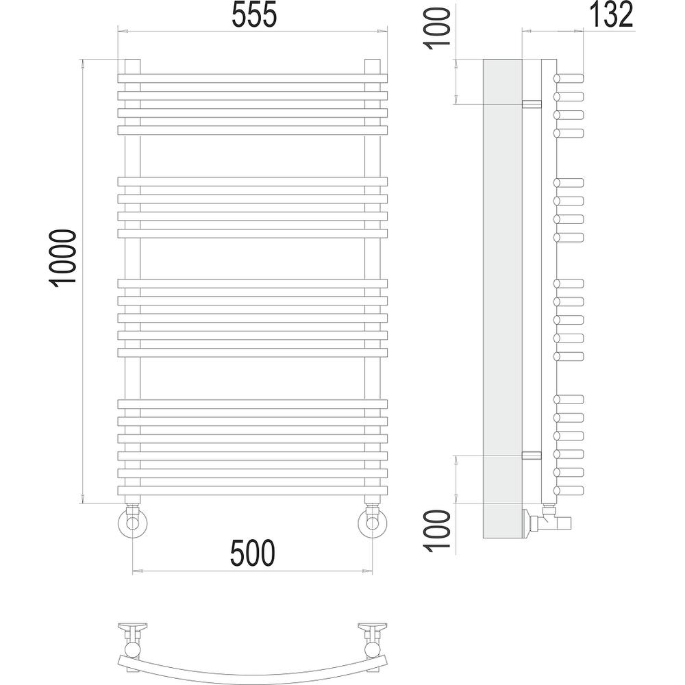 Полотенцесушитель водяной Terminus Марио П19 50х100