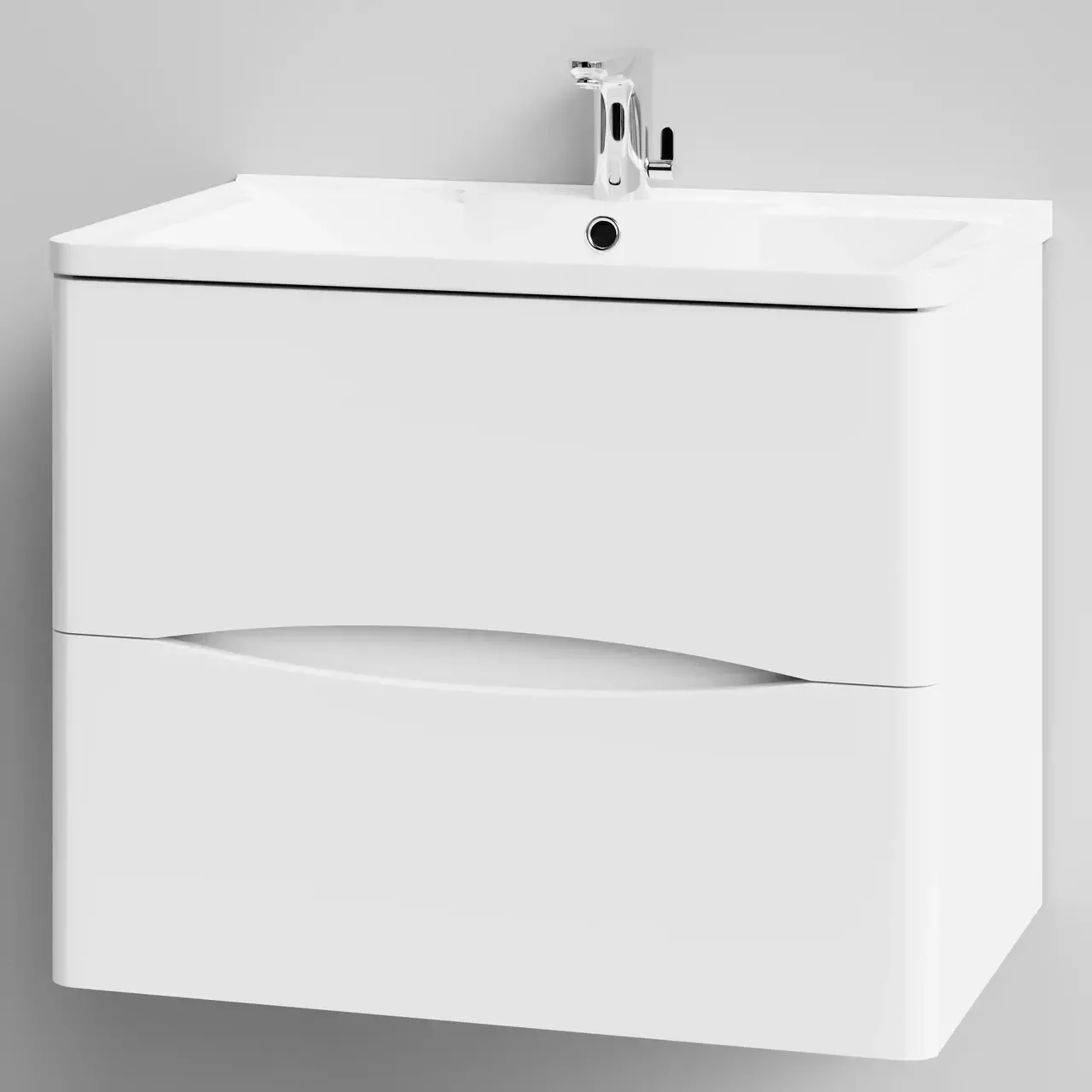 Тумба с раковиной Vod-ok Адель 70 подвесная, белая + 13 цветов