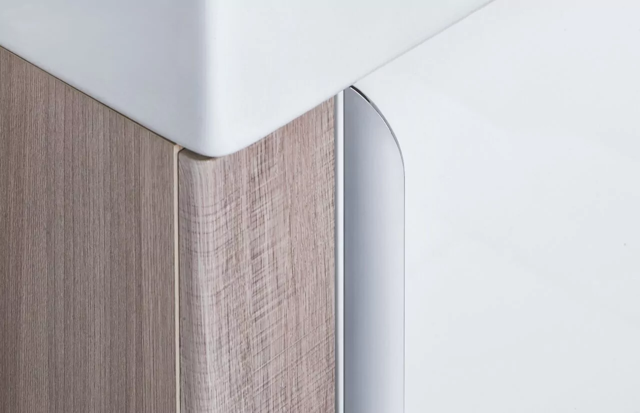 Тумба подвесная Aquaton Вита 45 раковиной Эрис 46, белый/ясень шимо