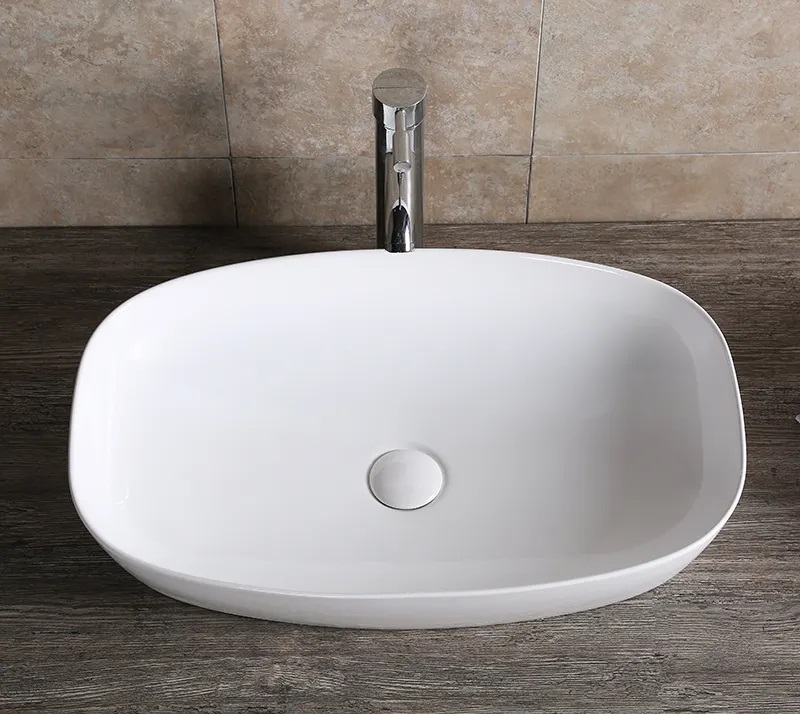 Раковина Ceruttispa CR0063 накладная, белая, прямоугольная 600х385х135