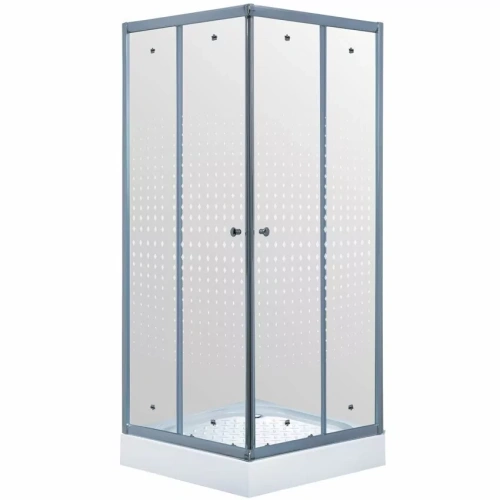 Душевой уголок Timo TL-9002 Romb Glass прозрачный 90х90 квадратный, с низким поддоном, хром от магазина Vanna-Vanna.ru!