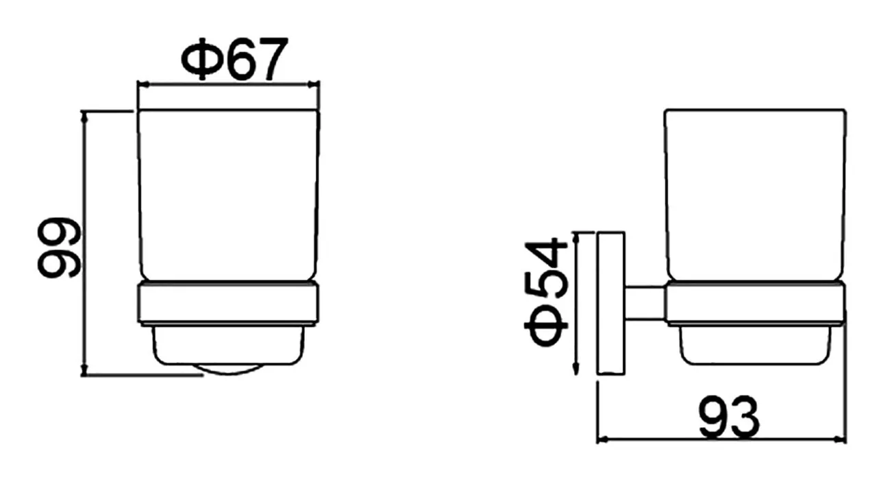 Стакан для щеток Timo Saona 13031/18 черное золото