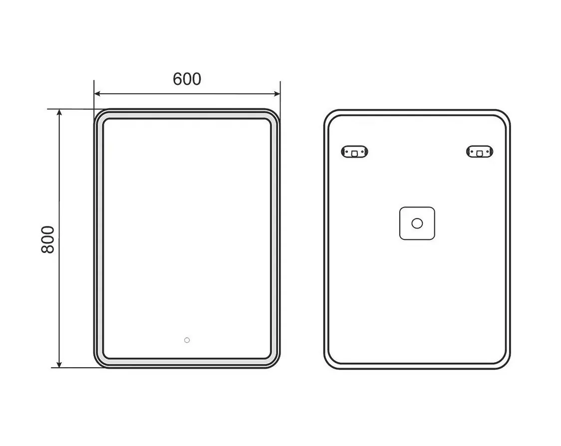 Зеркало Emmy Гретта Стандарт 60 свет, сенсор