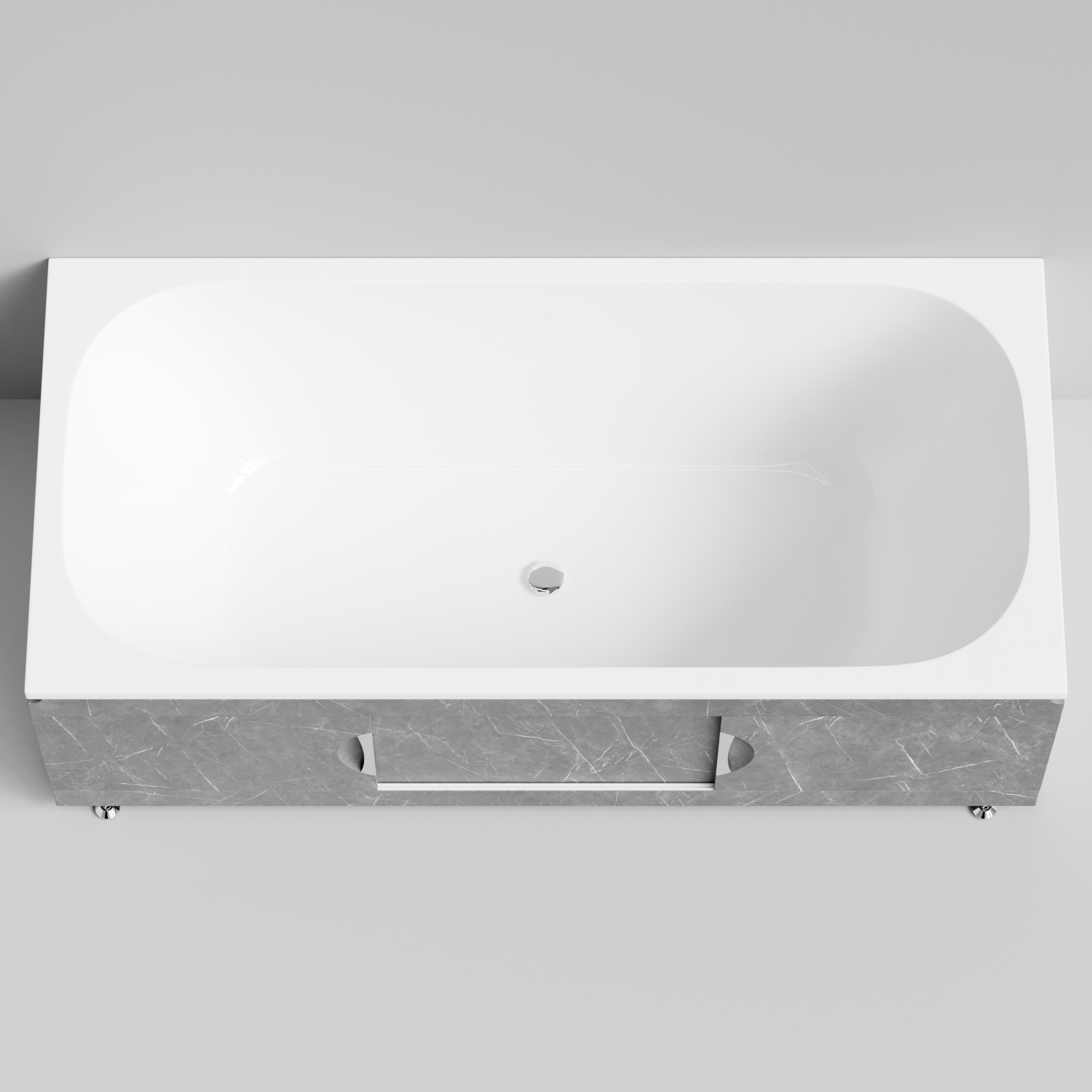 Экран под ванну Vod-ok Топ 180 раздвижной Мрамор Серый софт тач