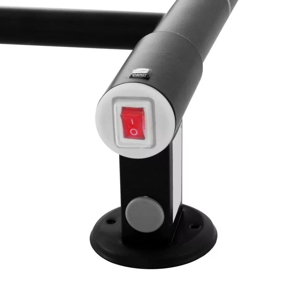 Полотенцесушитель электрический Energy I chrome G3DK 74х13 поворотный, черный матовый