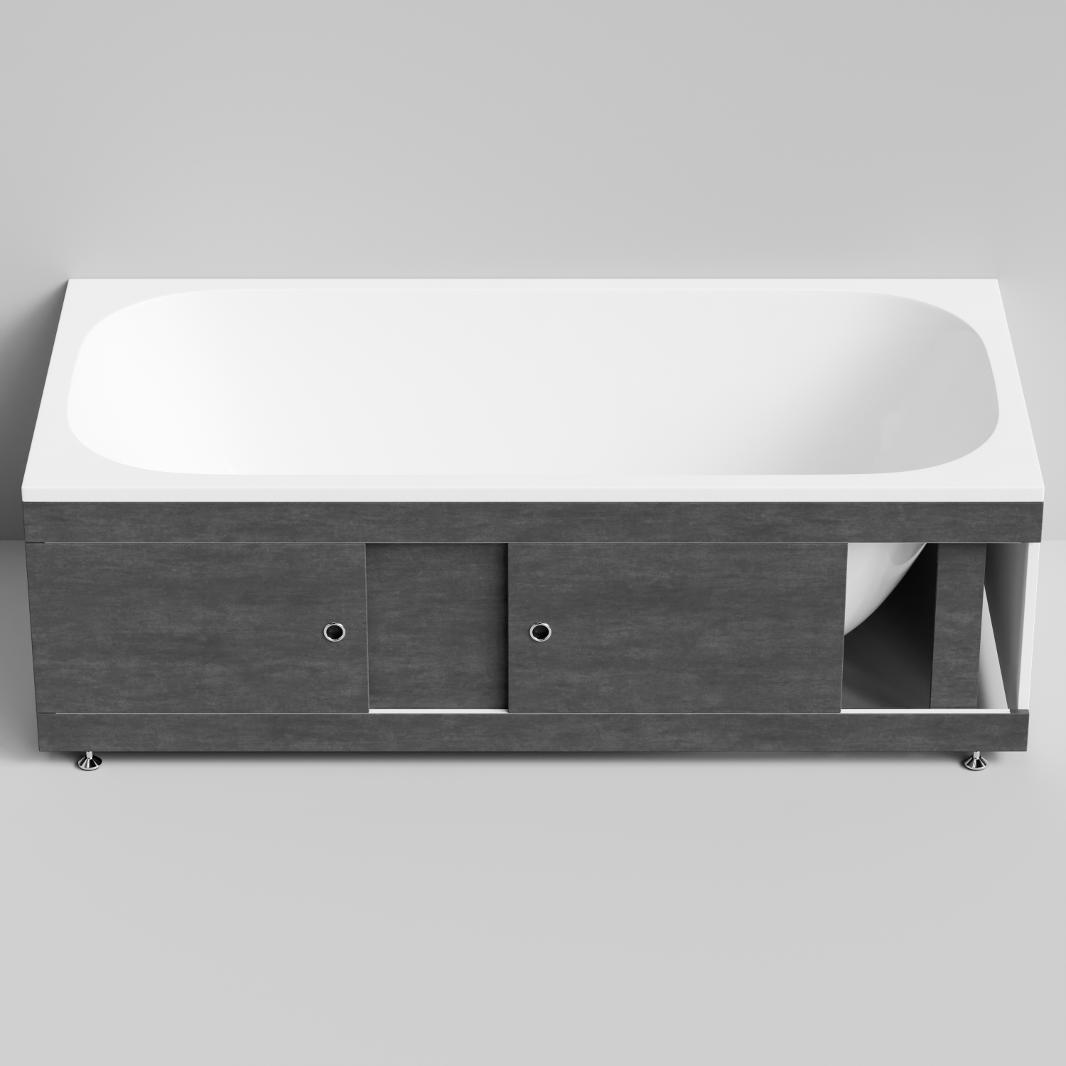 Экран под ванну Vod-ok Купе 180 раздвижной Серый камень