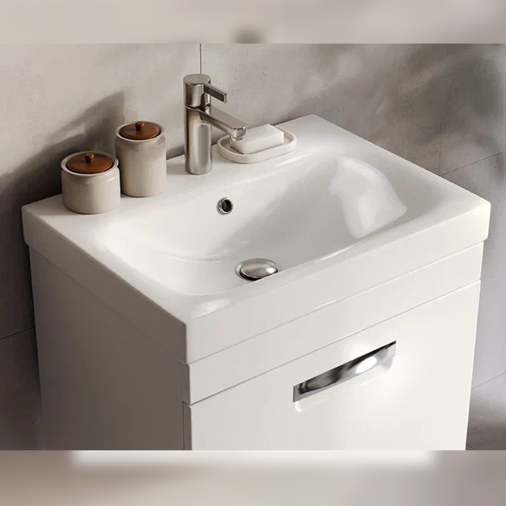 Тумба с раковиной подвесная Velvex Estea tp.EST.MOD.60.1Y, 60 см