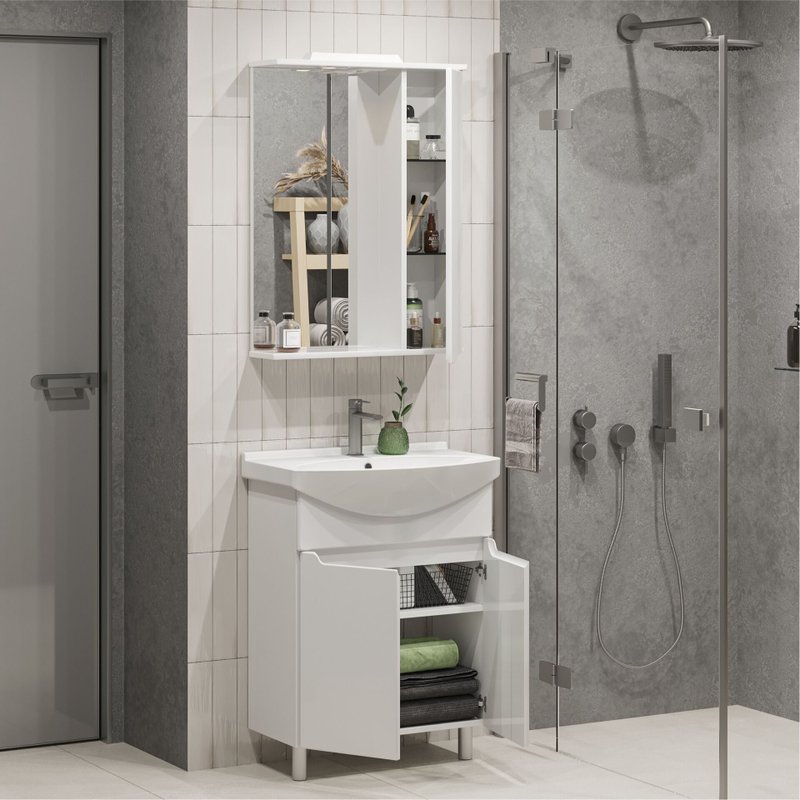 Зеркальный шкаф подвесной SanStar Bianca 60 белый