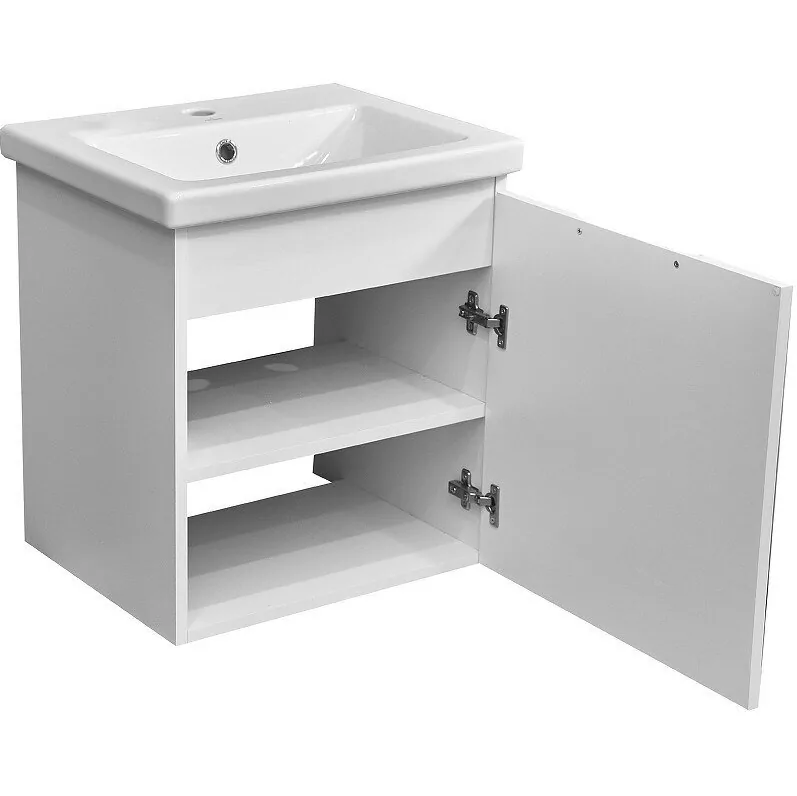 Тумба с раковиной Stella Polar Норина 50 подвесная, белая