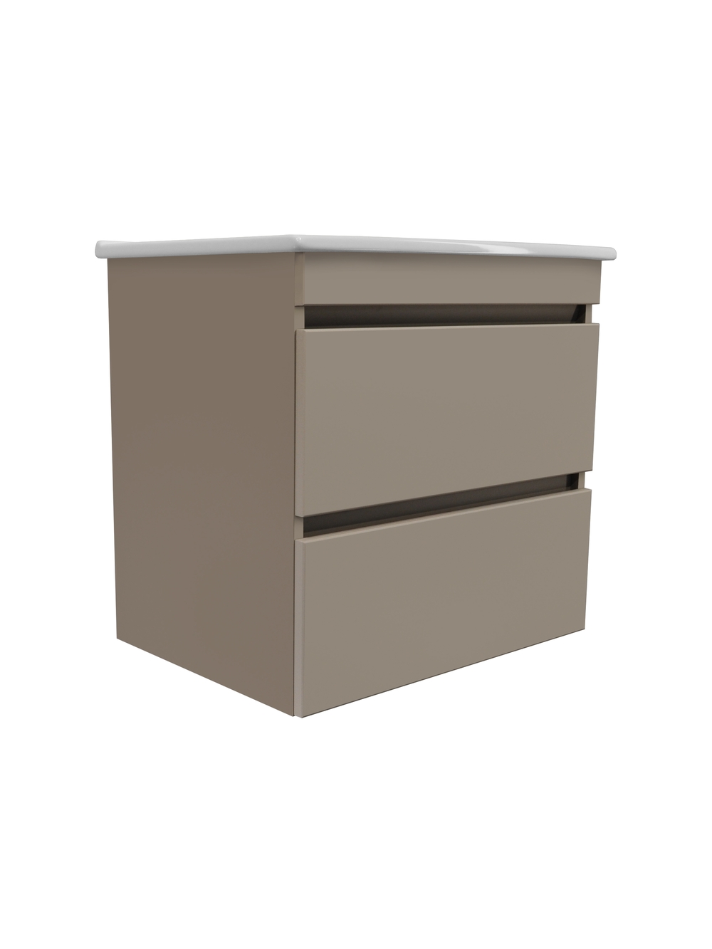 Тумба подвесная Runo Манхэттен 75 с раковиной Оскар 75, какао/бежевый