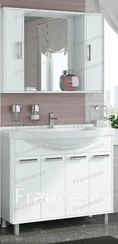 Мебель для ванной Francesca Eco 100 комплект, напольный, белый