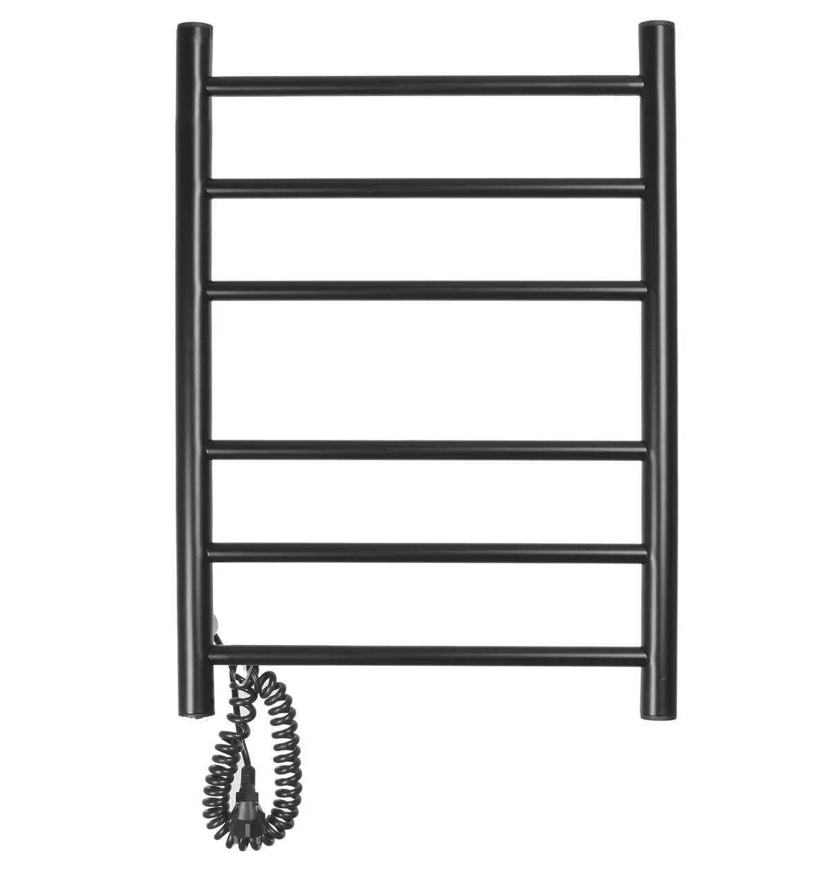 Полотенцесушитель электрический Domoterm Аврора DMT 109-6 40x60 EK L левый, черный матовый