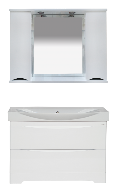 Зеркало с шкафчиком Misty Элвис 105, белый