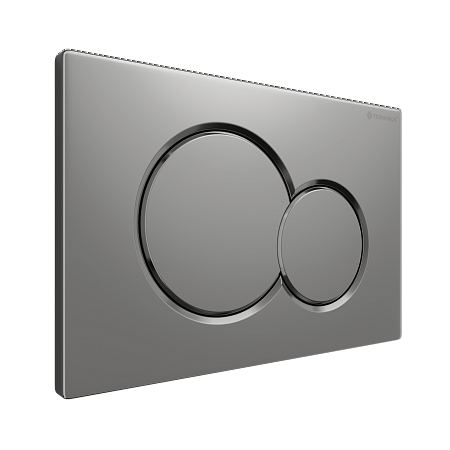 Клавиша смыва для инсталляции Terminus Classic кнопка двойной круг, цвет хром матовый